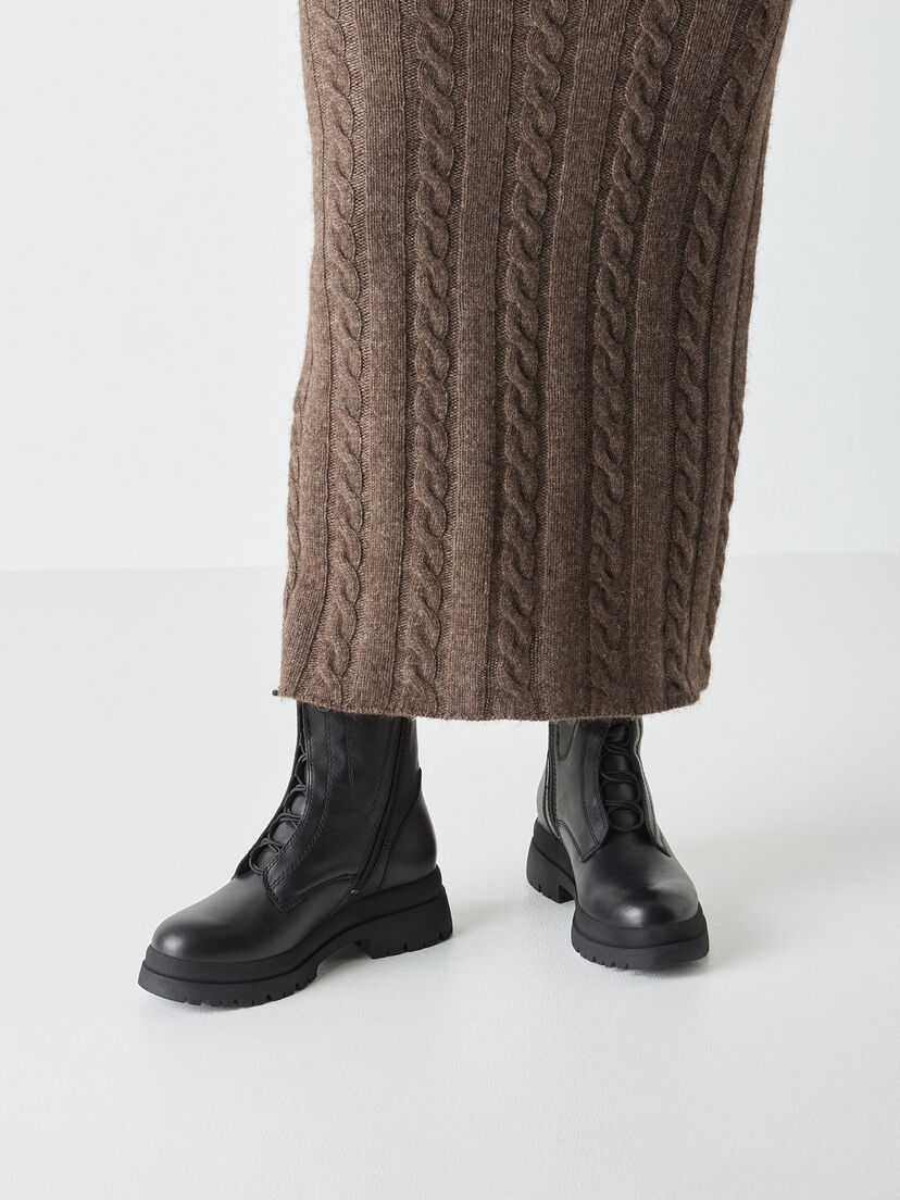 Enkellaarsje - zwart, BLACK LEATHER, hi-res