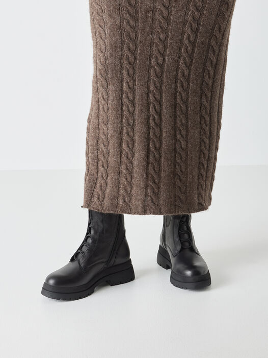 Enkellaarsje, BLACK LEATHER, hi-res