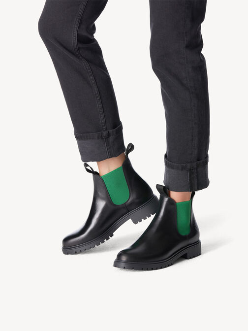 Chelsea Boot, BLK LEA./GREEN, hi-res