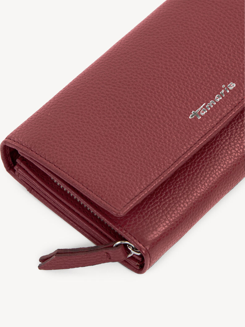 Leather Wallet - red, wine, hi-res