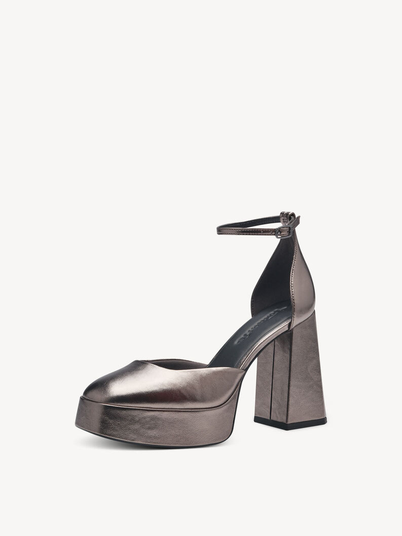 Pumps - metallic, PEWTER, hi-res