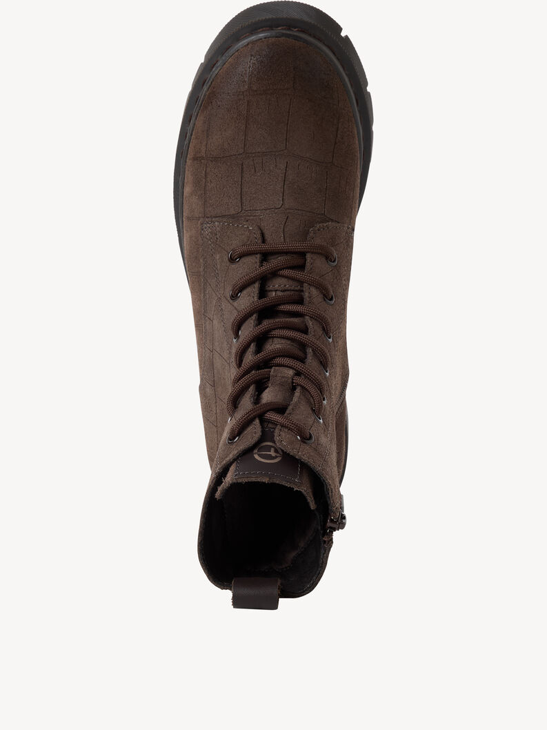 Lederstiefelette - braun, MOCCA CROCO, hi-res