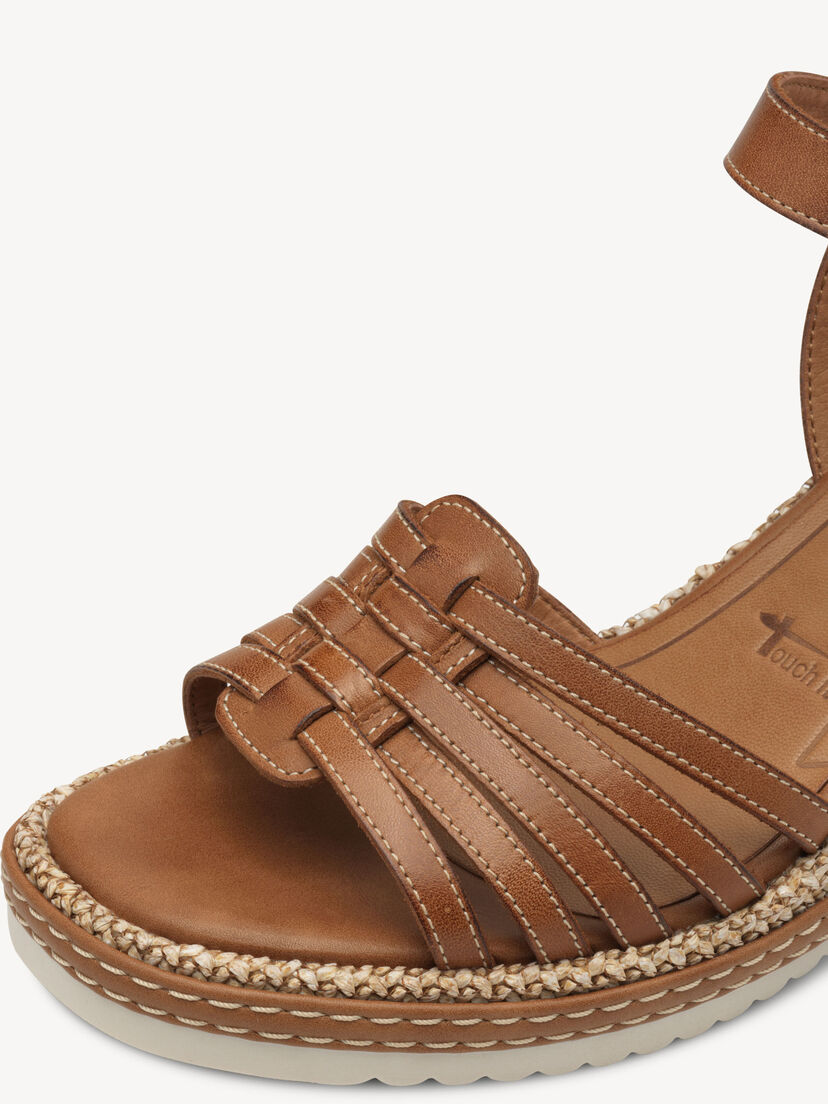 Leren Sandaaltje - bruin, cognac, hi-res