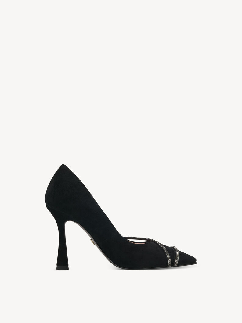 Leather Pumps - black, BLACK SUEDE, hi-res