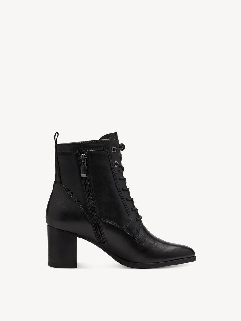 Bottine en cuir - noir, BLACK, hi-res