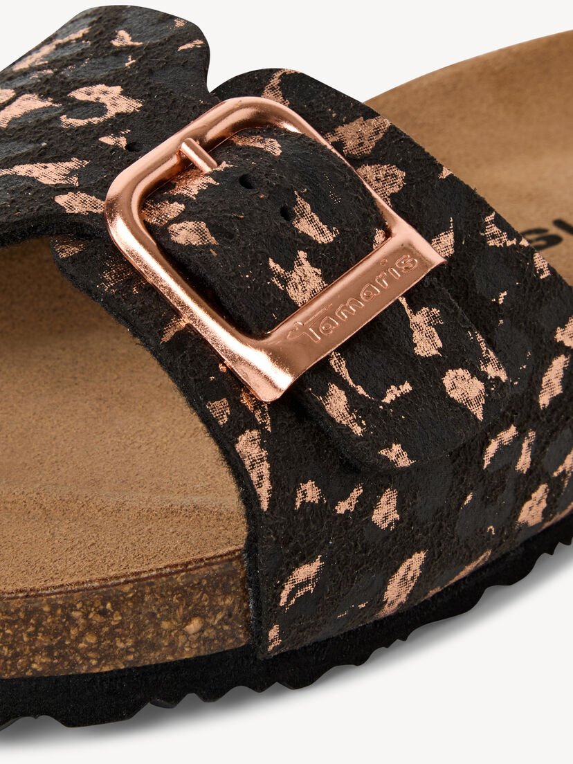 Slipper - zwart, BLACK/LEOPARD, hi-res