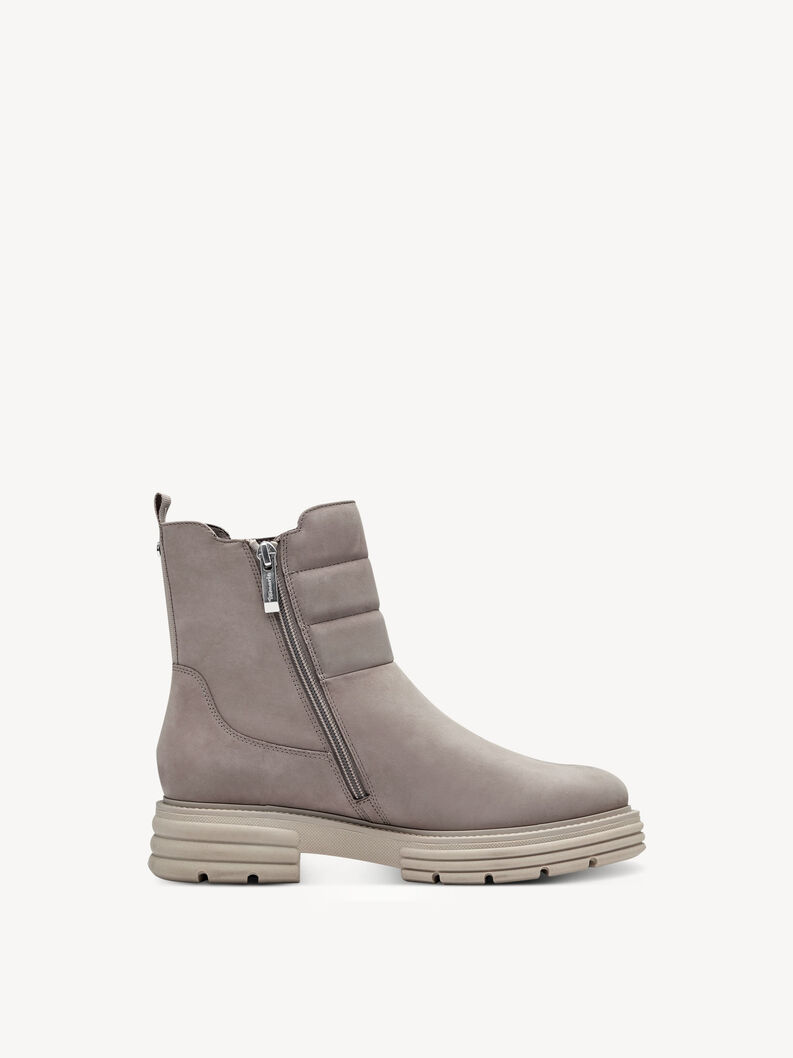 Bottine Chelsea en cuir - beige, TAUPE, hi-res