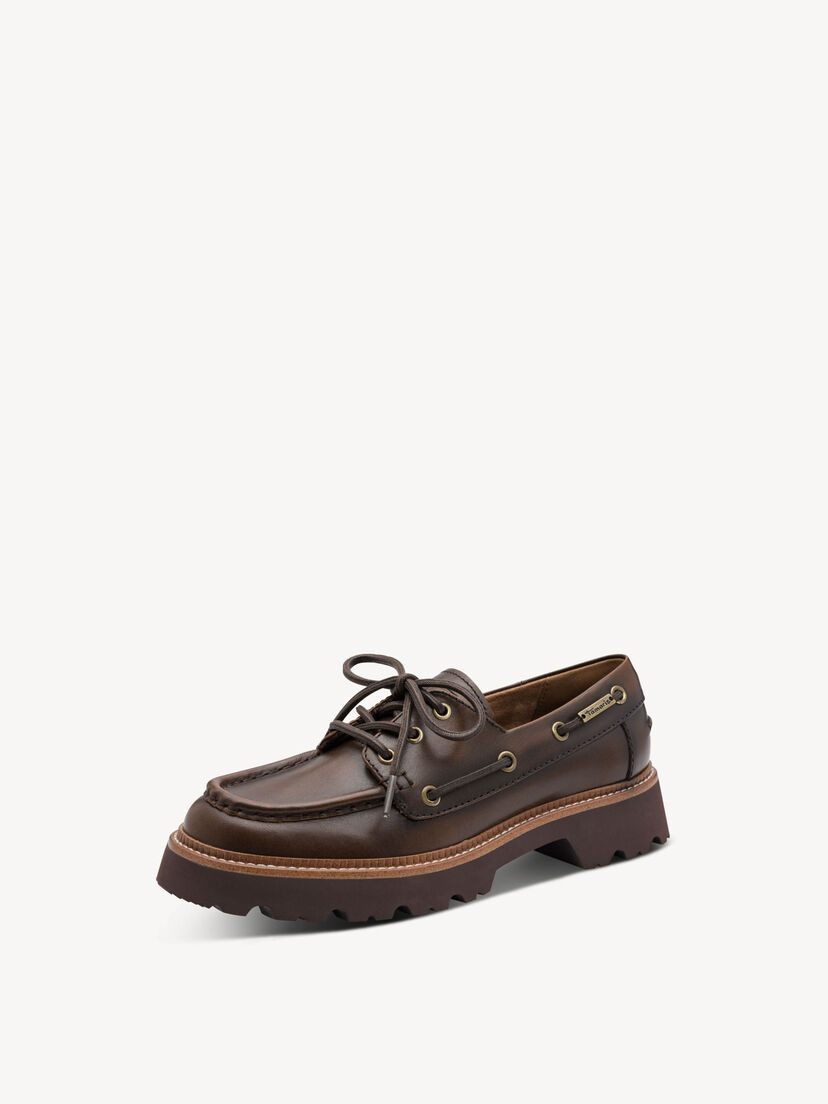 Leren Lage schoen - bruin, MOCCA LEATHER, hi-res