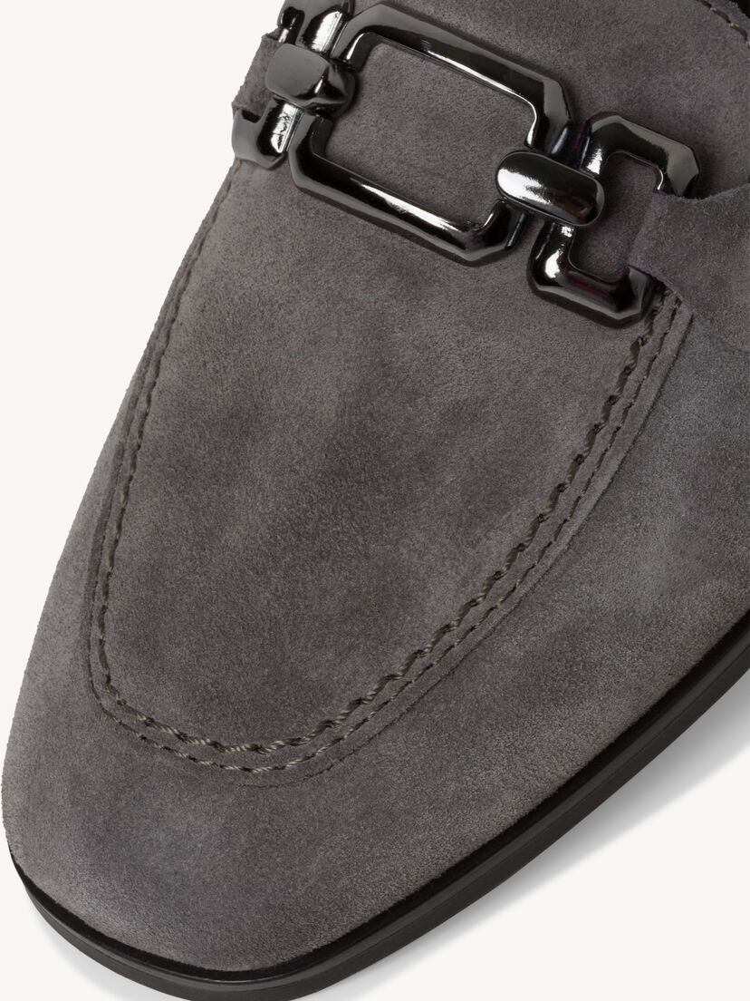 Leren Instappers - grijs, GREY, hi-res