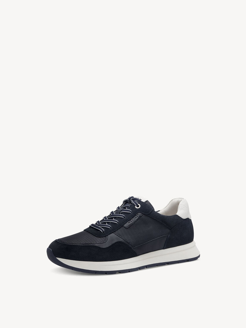 Leren Sneaker - blauw, NAVY, hi-res