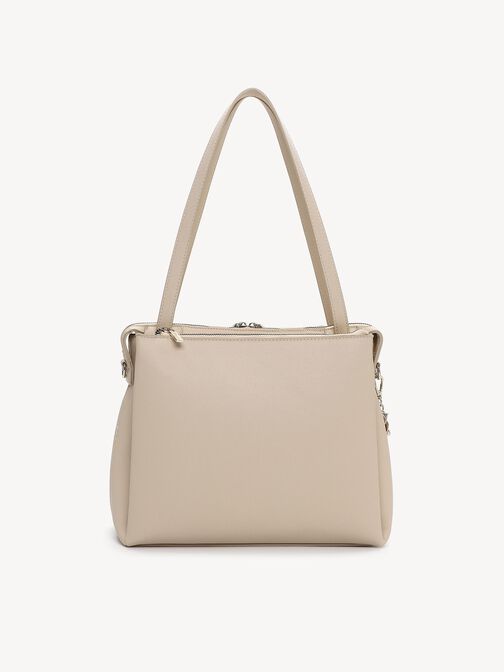 Shopping bag, beige, hi-res