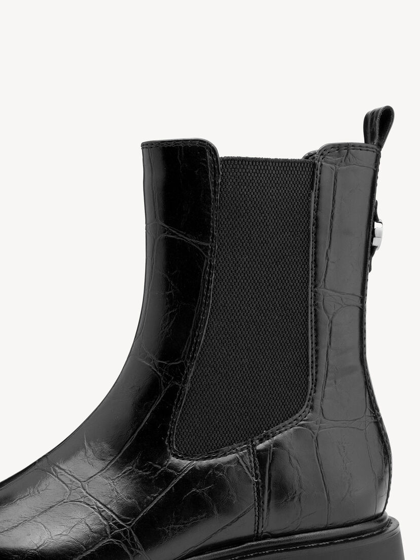 Chelseaboot - zwart, BLACK CROCO, hi-res