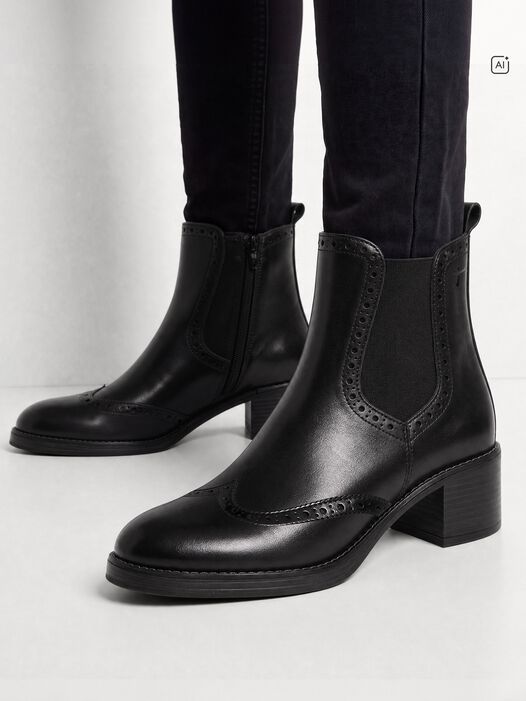 Chelseaboot, BLACK LEATHER, hi-res