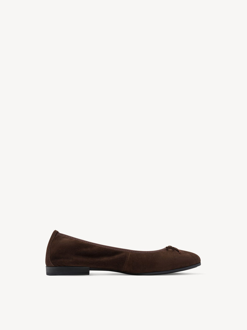 Lederballerina - braun, MOCCA SUEDE, hi-res