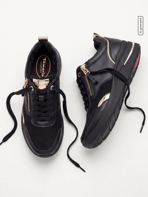 Sneaker, BLACK/GOLD, hi-res