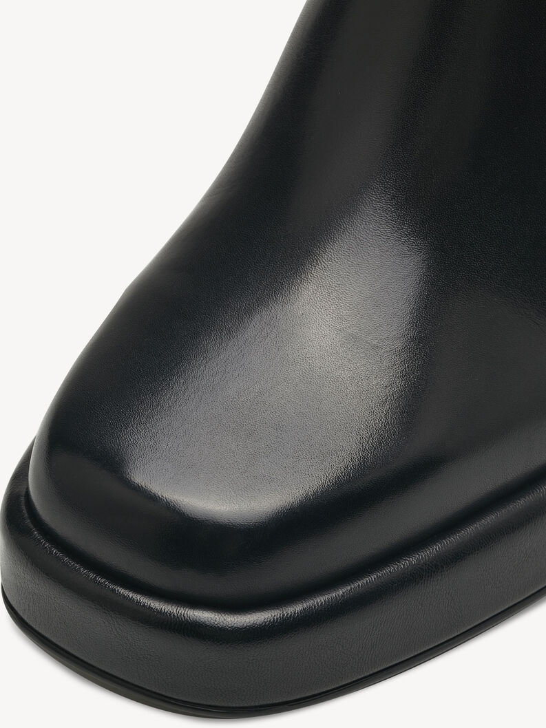 Bottine en cuir - noir, BLACK, hi-res