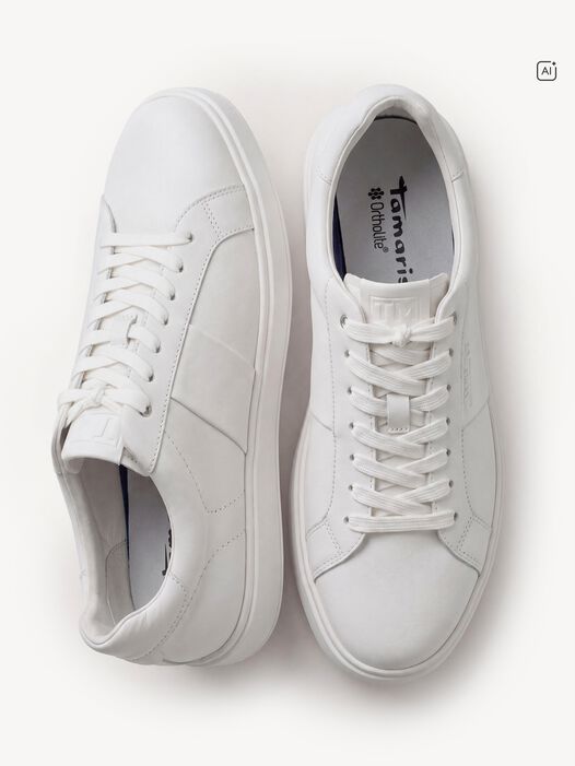 Sneaker, WHITE LEATHER, hi-res