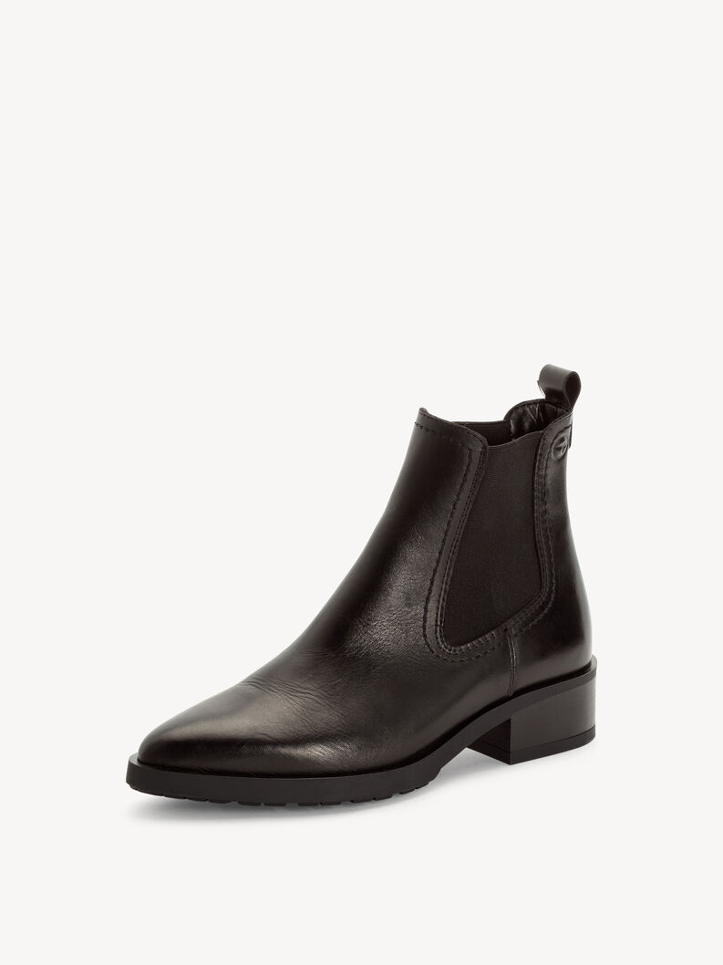 Leder Chelsea Boot - schwarz, BLACK LEATHER, hi-res