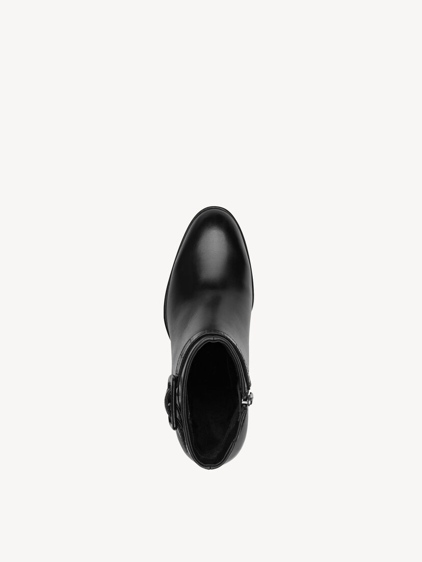 Enkellaarsje - zwart, BLACK LEATHER, hi-res