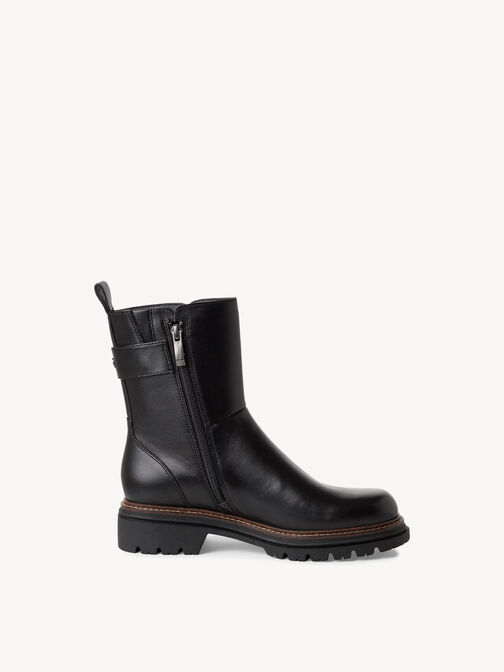 Μποτάκια, BLACK LEATHER, hi-res