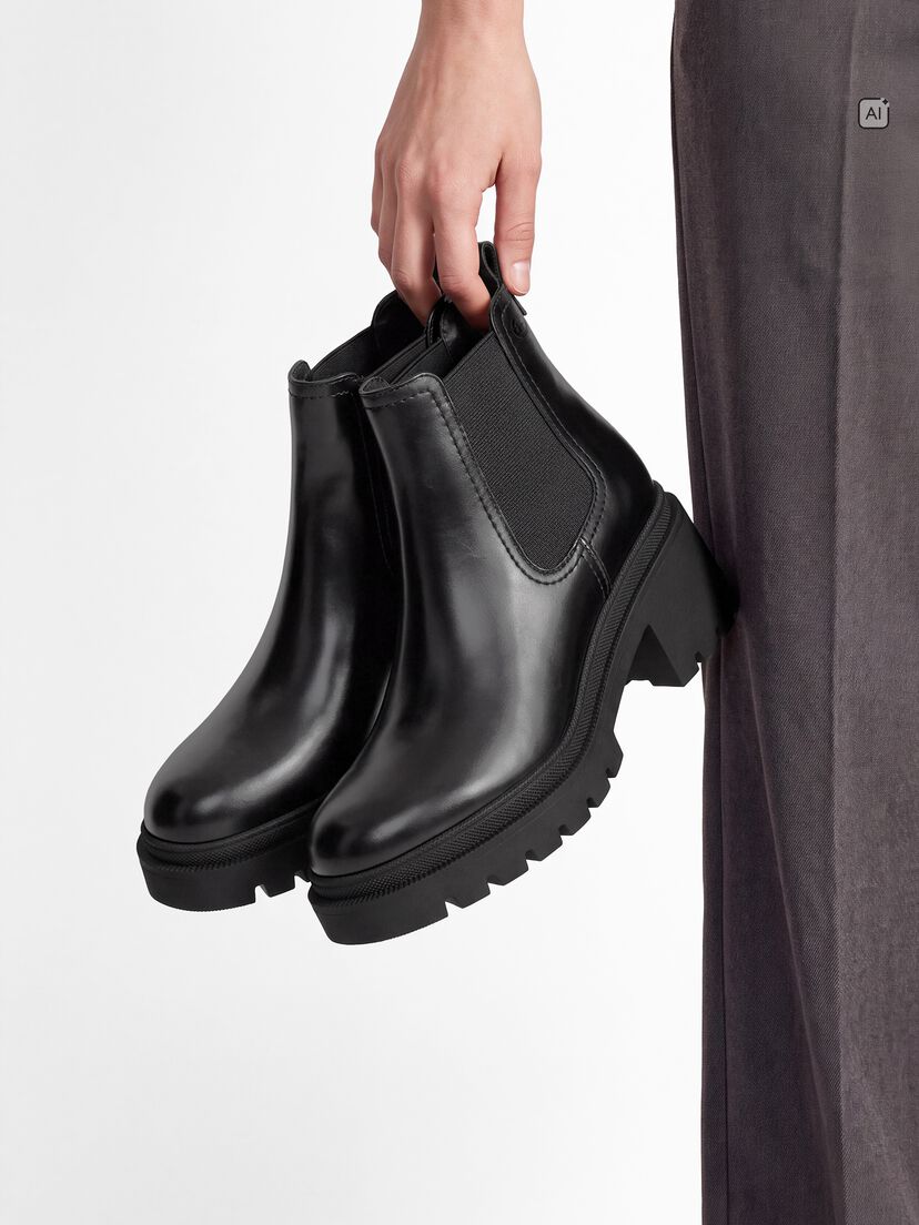 Chelseaboot, BLACK LEATHER, hi-res
