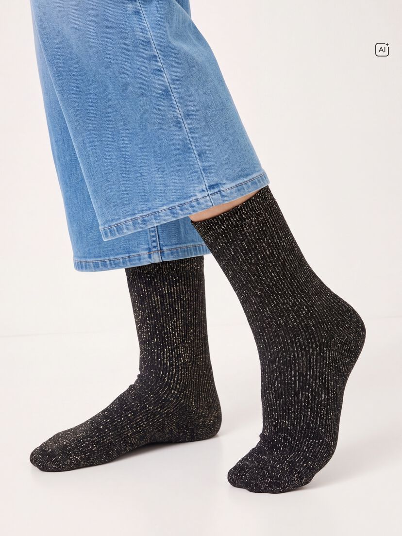 Sokken 2-pack - zwart, black, hi-res