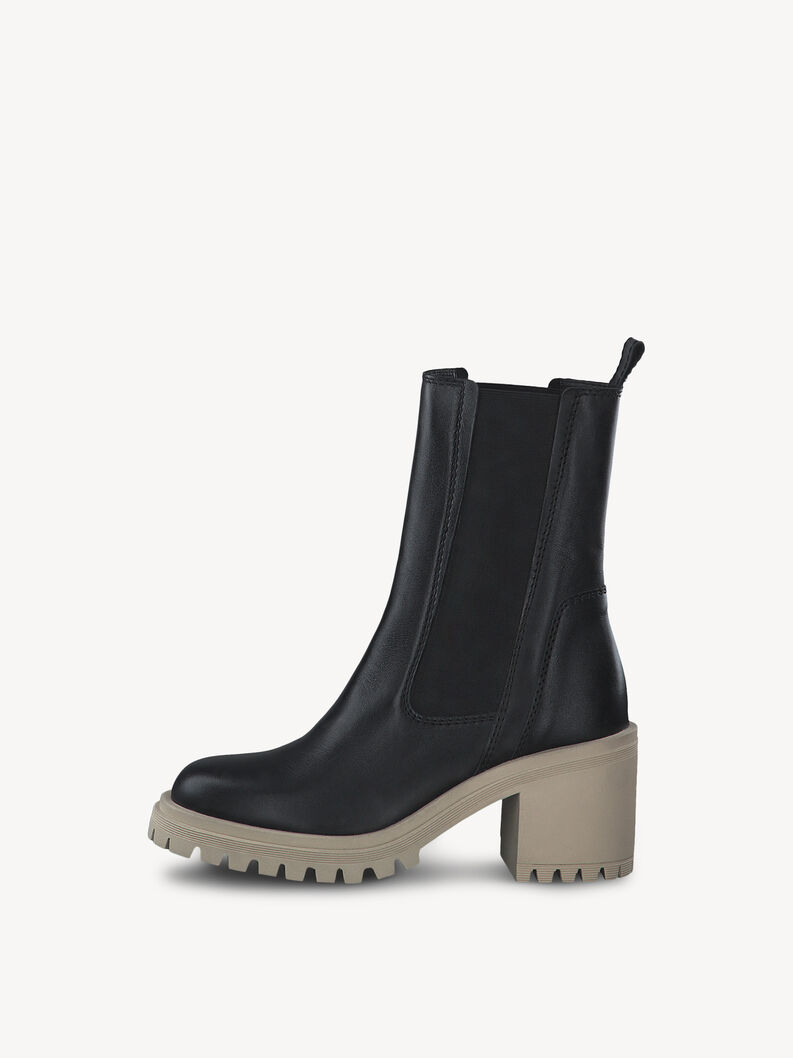 Leather Chelsea boot - black, BLACK/BEIGE, hi-res