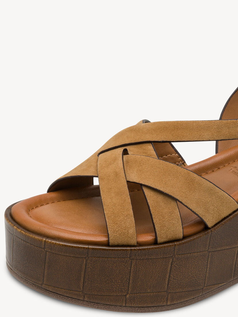 Leren Sandaaltje - bruin, cognac, hi-res