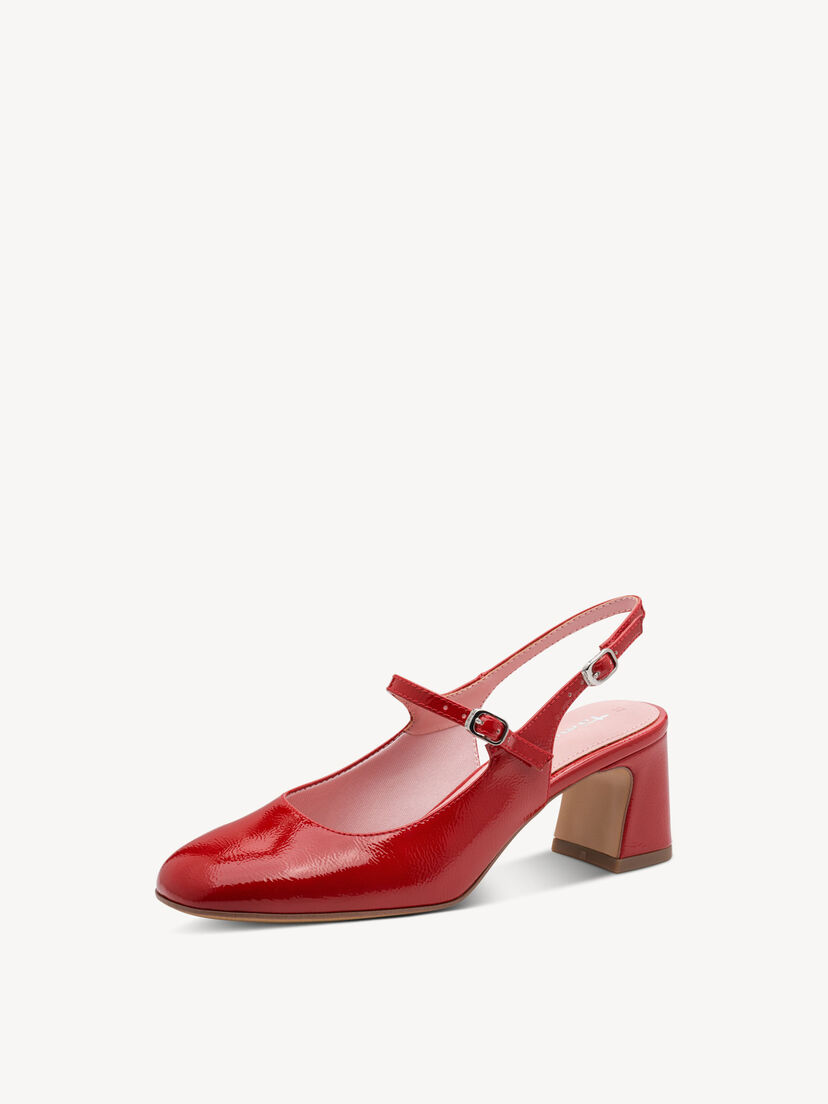 Slingpumps - rood, RED PATENT, hi-res