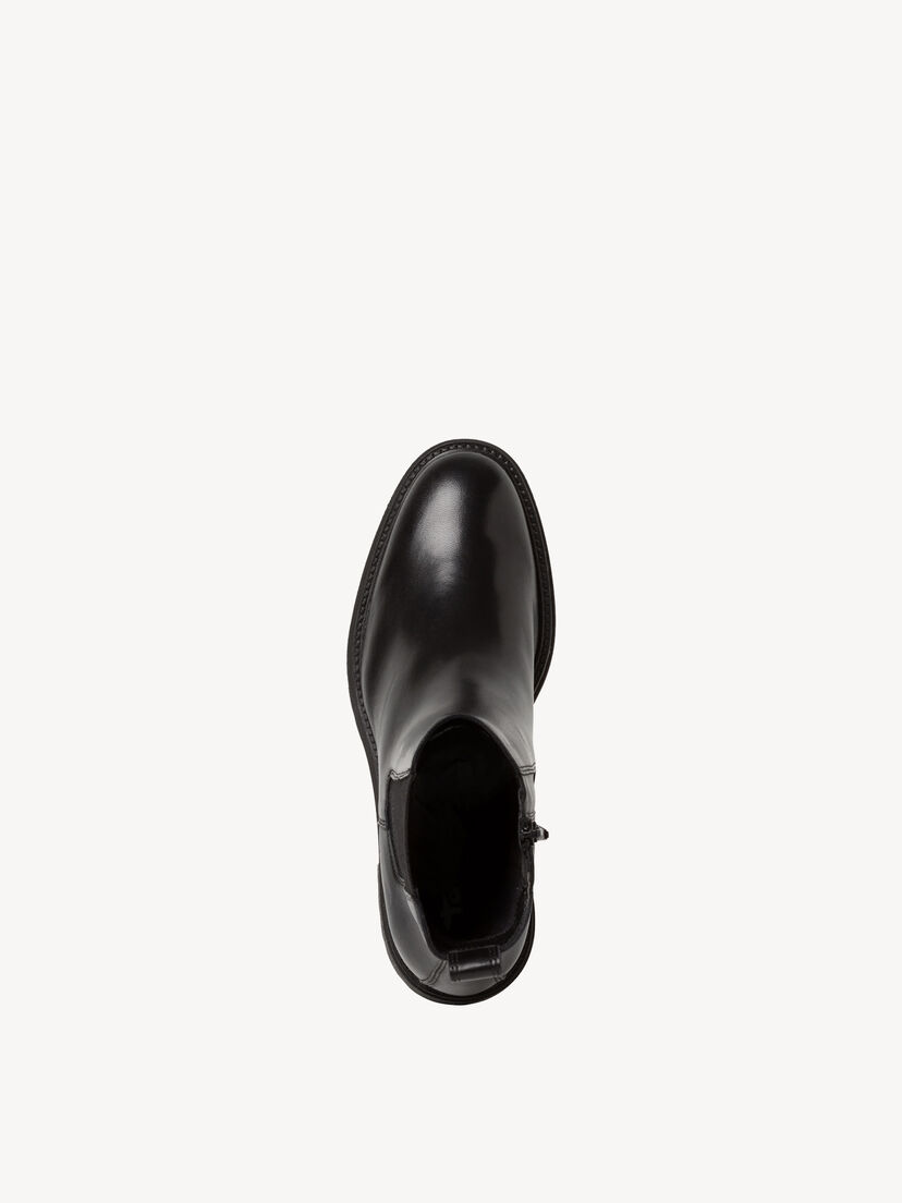 Leren Chelseaboot - zwart, BLACK, hi-res