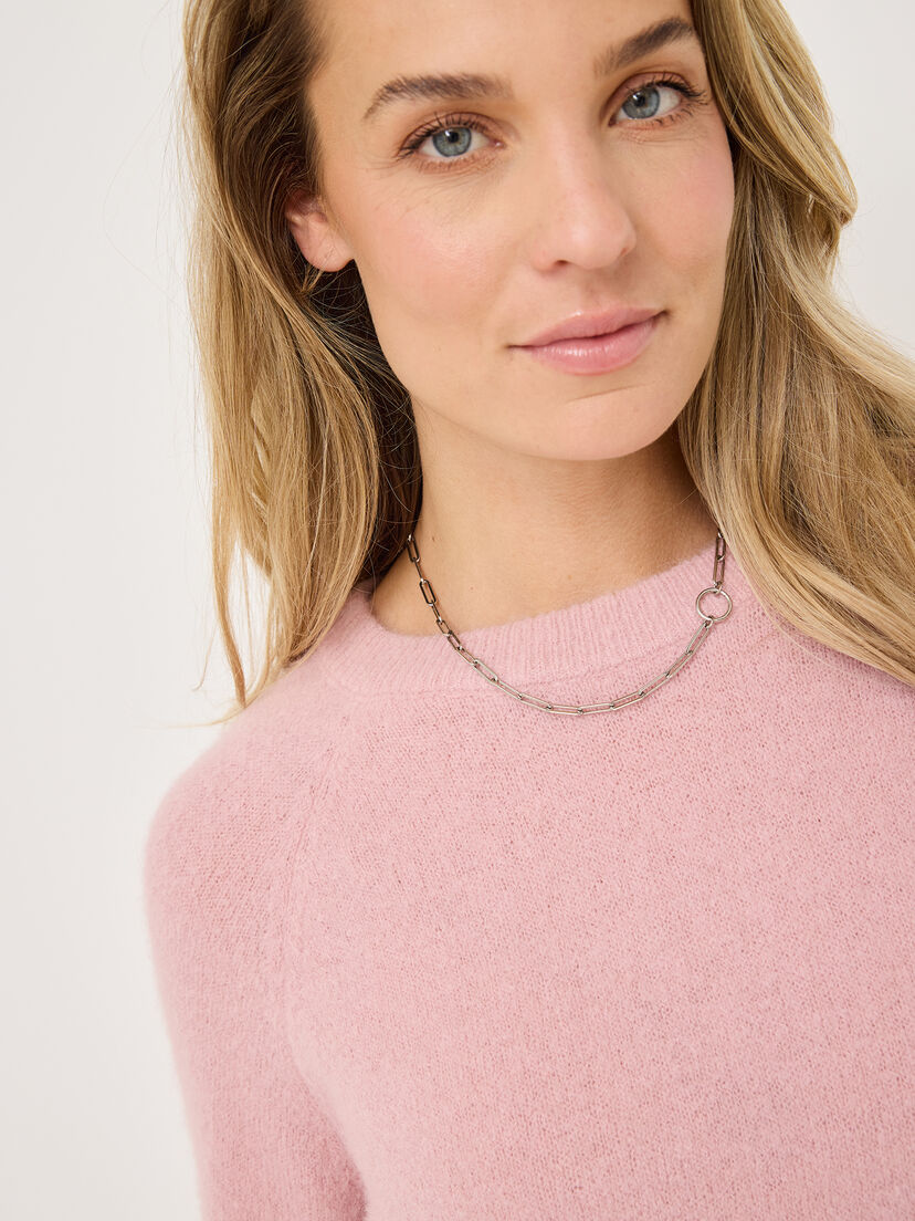 Gebreide trui - roze, Lilas, hi-res