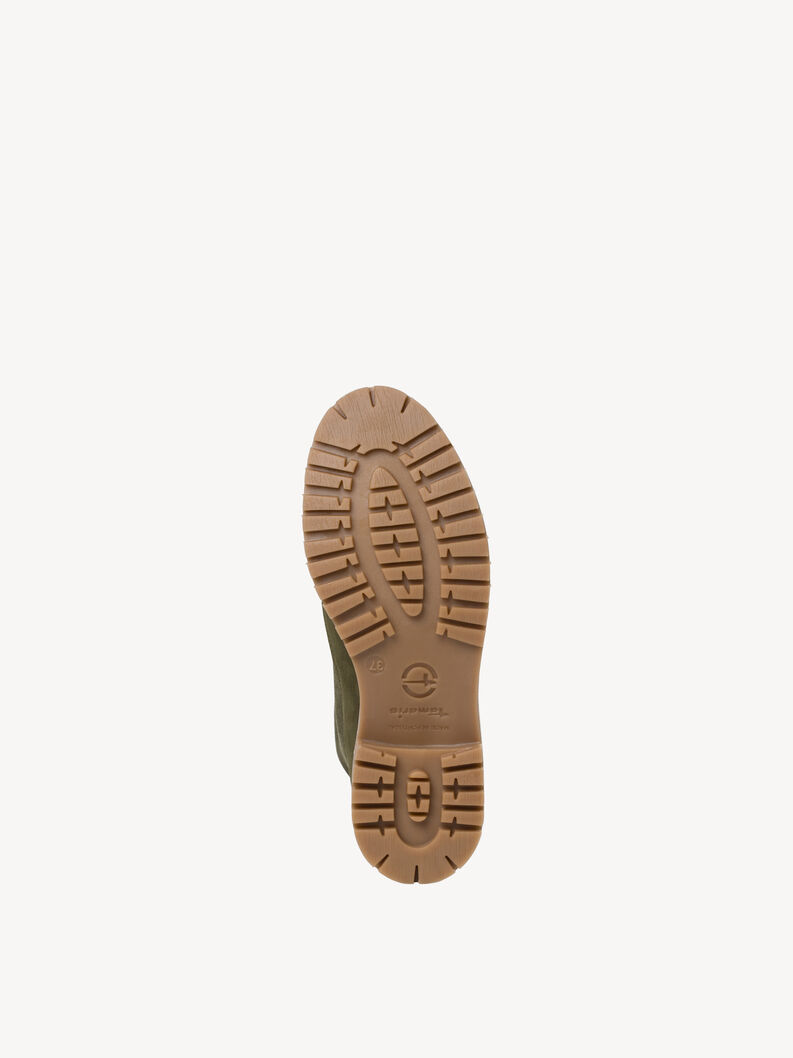 Leather Bootie - green warm lining, OLIVE, hi-res