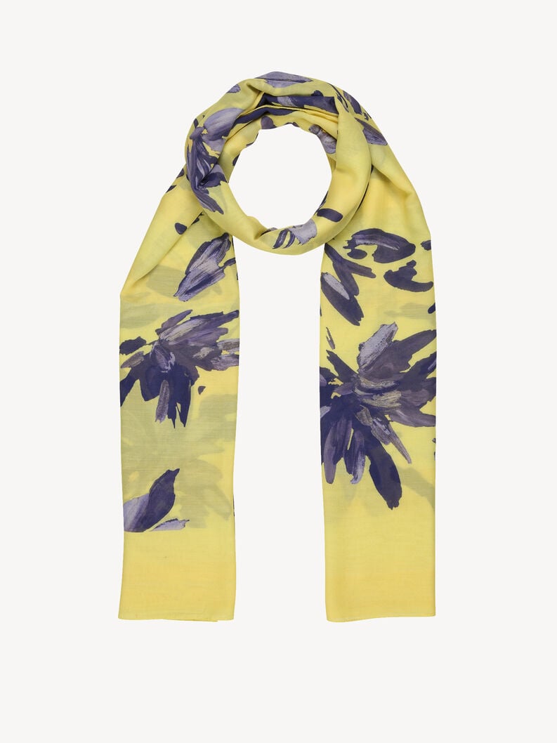Scarf - yellow, Limelight Flower AOP, hi-res