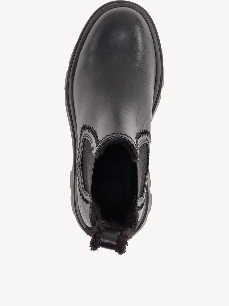 Bootie, BLACK LEATHER, hi-res