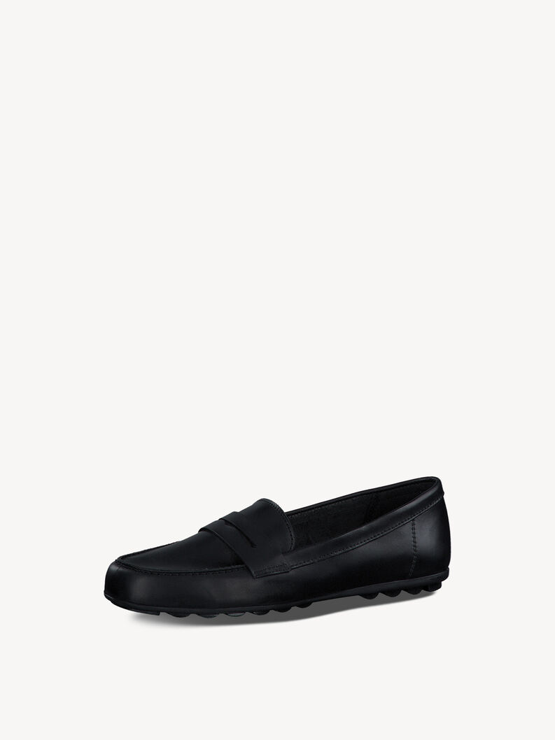 Mocassin en cuir - noir, BLACK LEATHER, hi-res