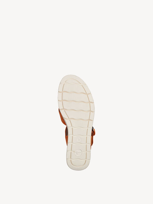 Sandale &agrave; talon, orange, hi-res