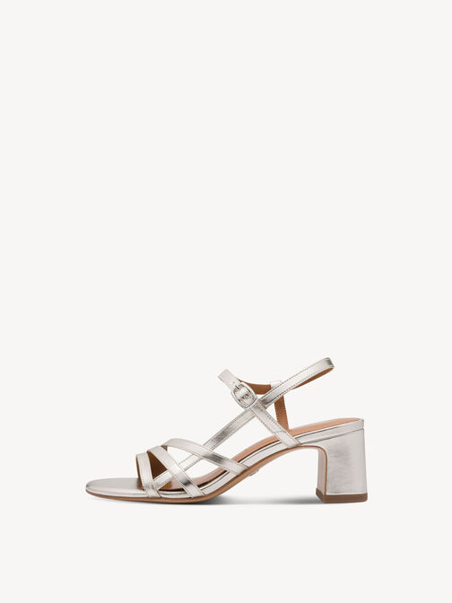 Heeled sandal, PLATINUM, hi-res