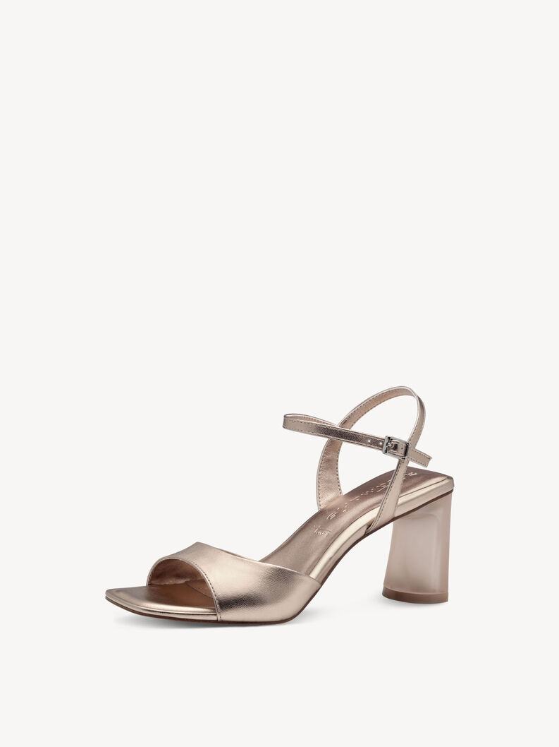 Ledersandalette - metallic, ROSE METALLIC, hi-res