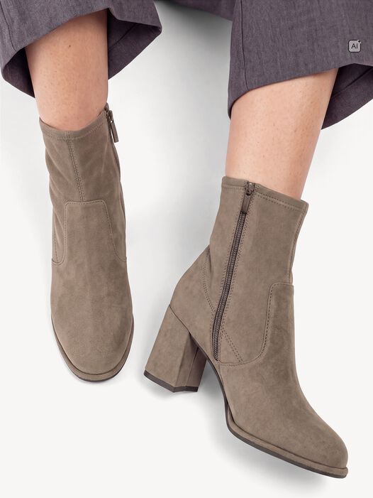 Enkellaarsje, TAUPE SUEDE, hi-res
