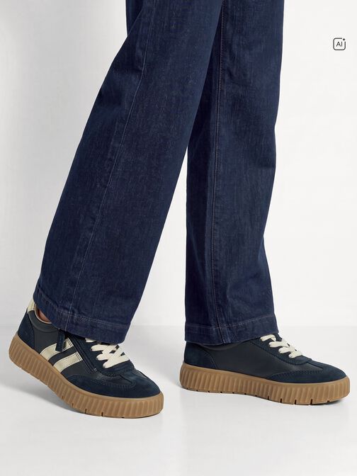 Sneaker, NAVY/GOLD, hi-res