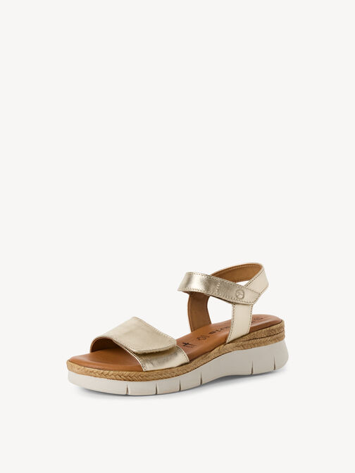 Sandale &agrave; talon, LIGHT GOLD MET, hi-res