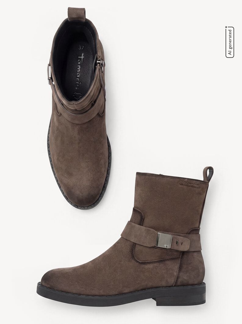Leather Bootie - brown, CIGAR, hi-res