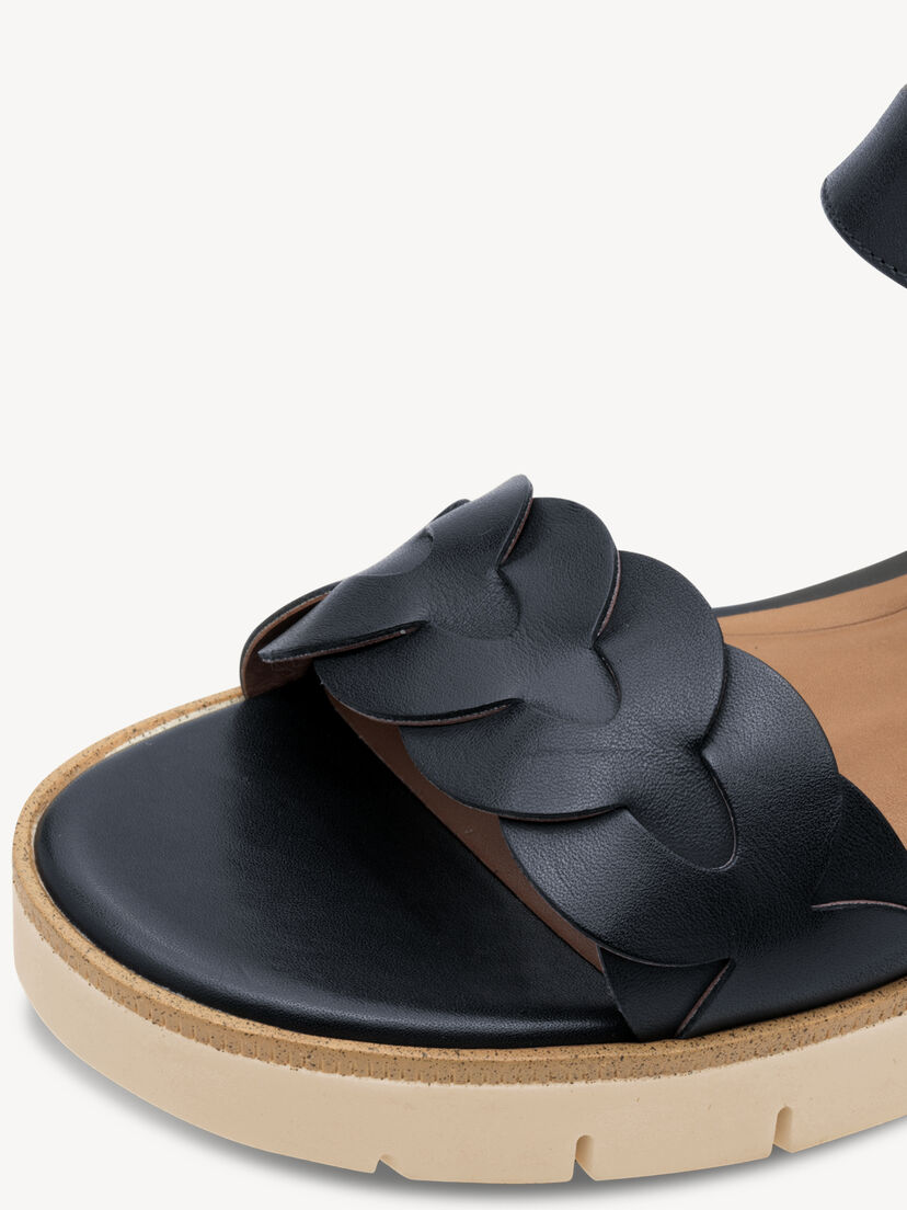 Leren Sandaaltje - blauw, NAVY, hi-res