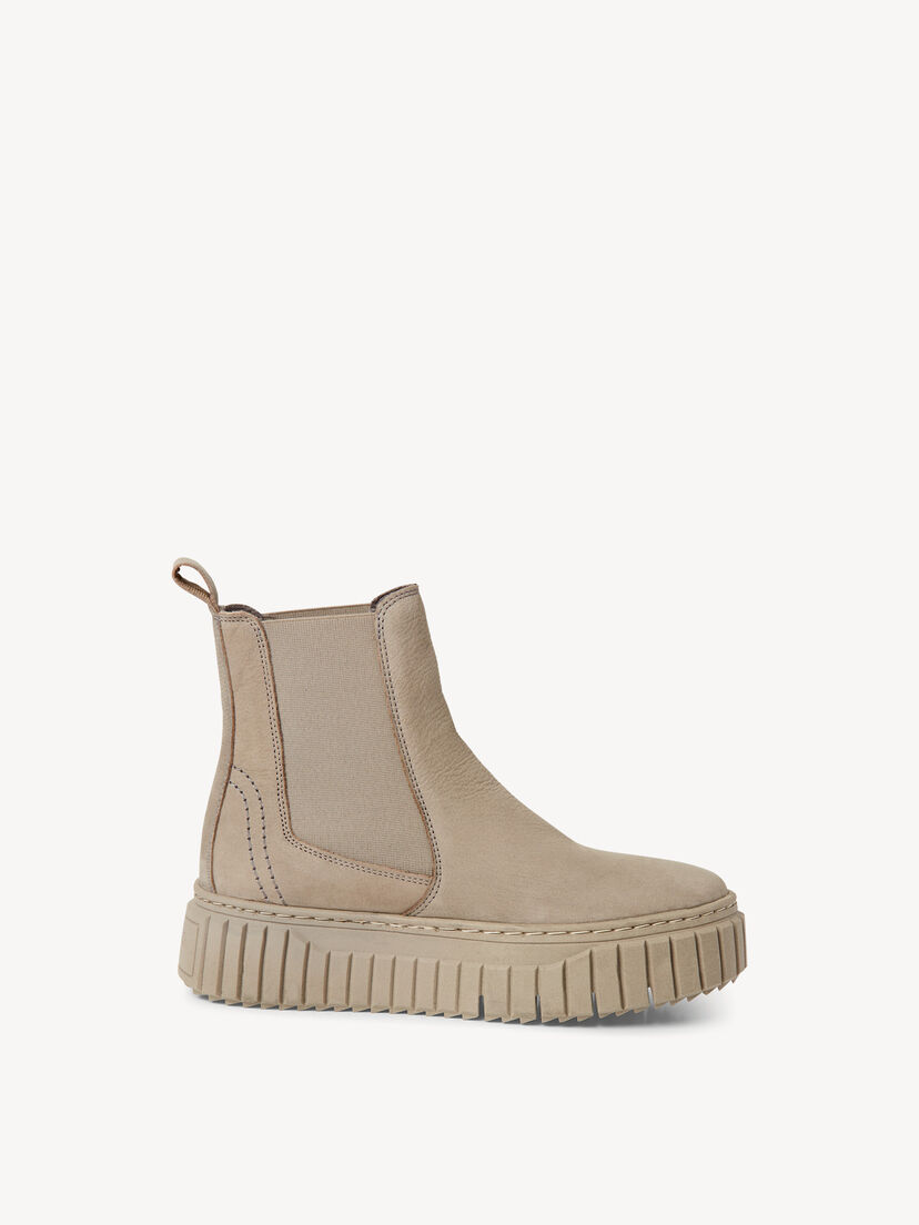 Leren Chelseaboot - grijs, GREY, hi-res