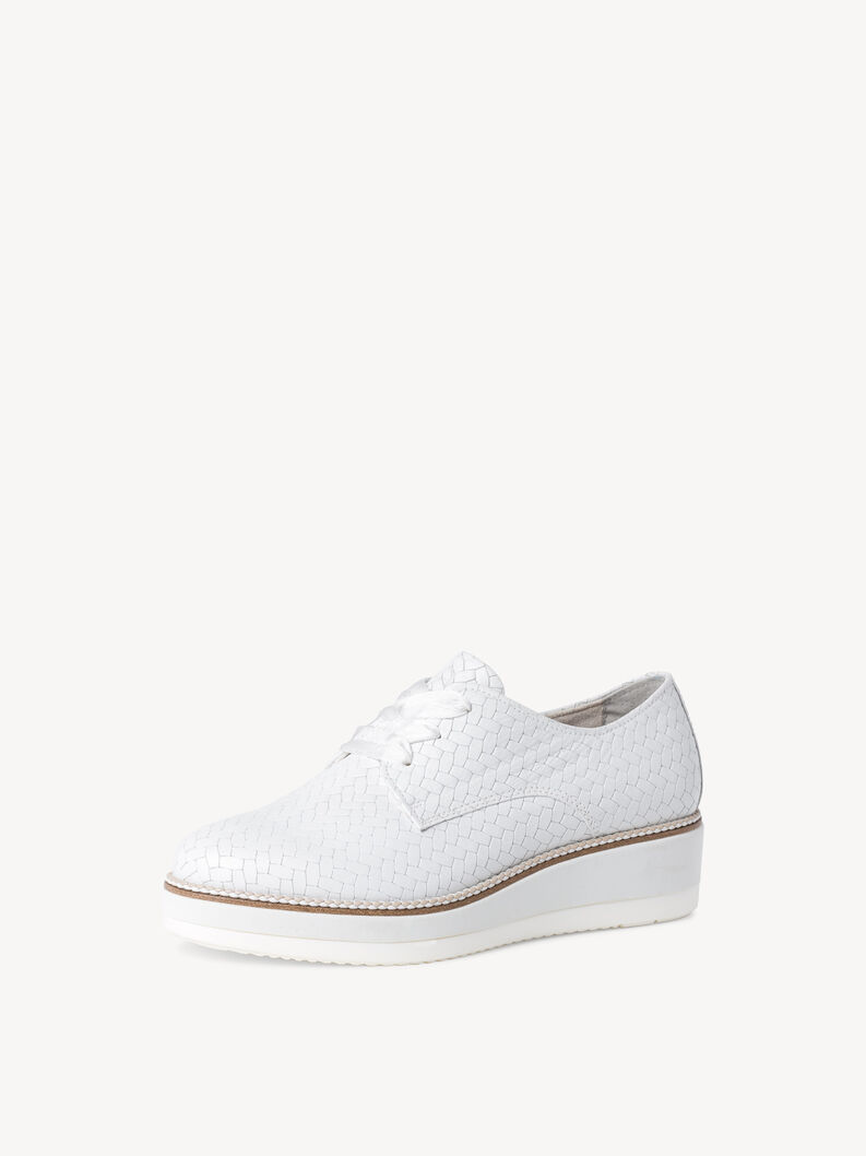 Leather Low shoes - white, WHITE STRUCT., hi-res