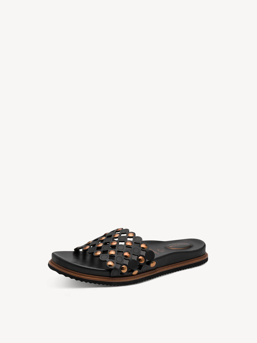 Slipper - zwart, BLACK, hi-res