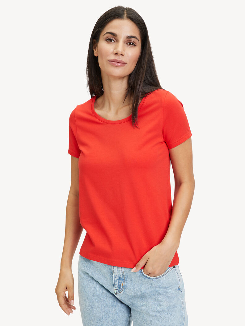 T-shirt - rood, Fiery Red, hi-res