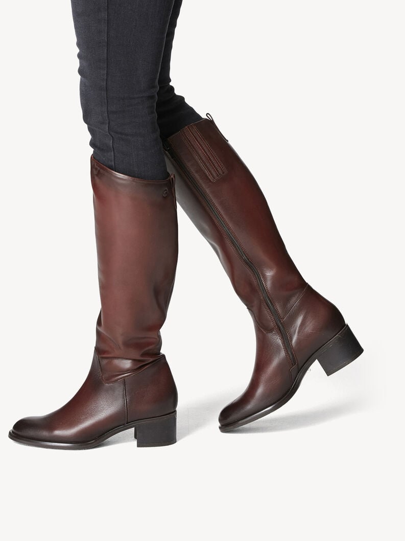 Leather Boots - brown, CAFE, hi-res