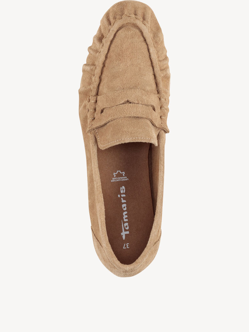 Ledermoccassin - beige, TAUPE, hi-res