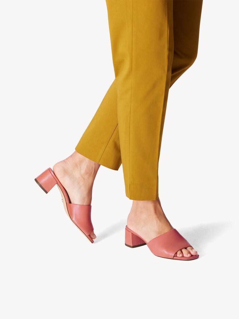 Mule en cuir - orange, orange, hi-res